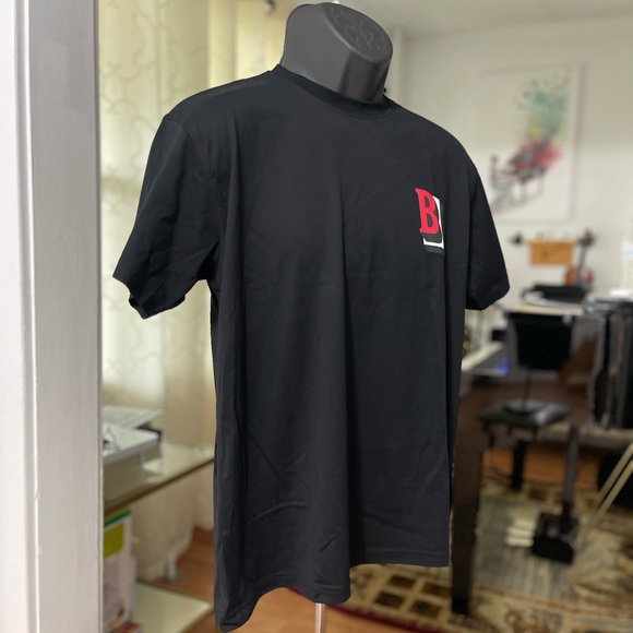 EUC Men’s Oversized Burberry 3D Logo Print Tee 100% Cotton In Black/White/Red - Picture 11 of 16